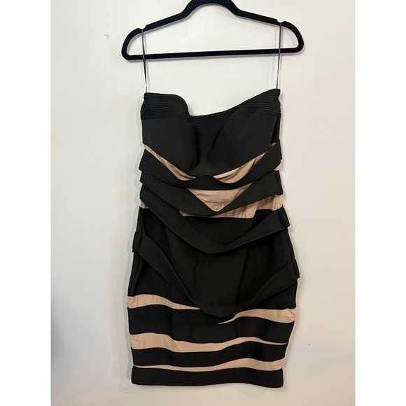 Fashion Nova More Martinis Black Bandage Midi Dress Strapless 2X Party NWT - Picture 1 of 6